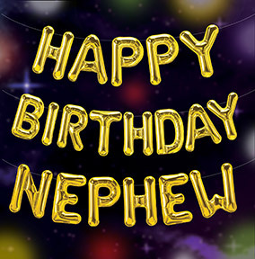 Birthday Balloons Nephew Card