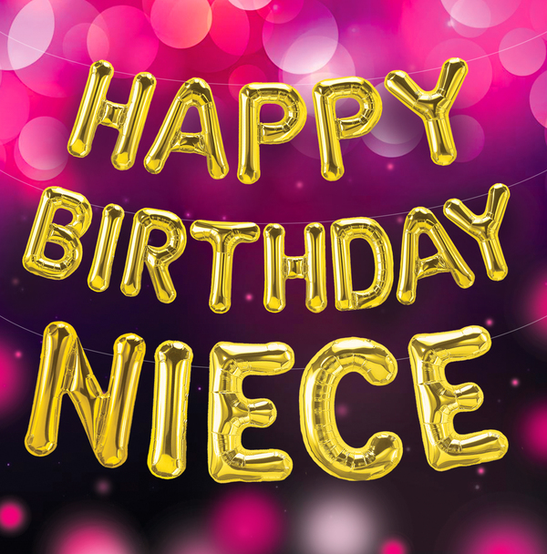 Niece Balloons Birthday Card