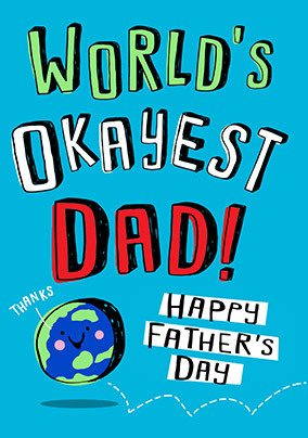 World's Okayest Dad Father's Day Card