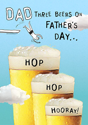 Three Beers Father's Day Card