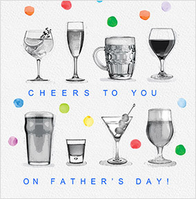 Cheers to You Drinks Father's Day Card