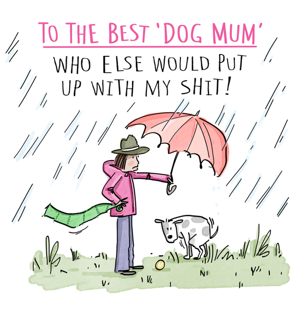 Best Dog Mum Mother's Day Card
