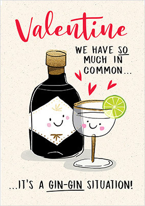 Gin Gin Situation Valentine's Day Card