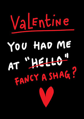 Fancy a Shag Valentine's Day Card