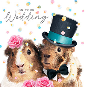 Guinea Pigs Wedding Card