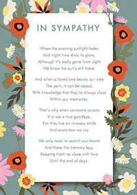 Tap to view In Sympathy Poem Card