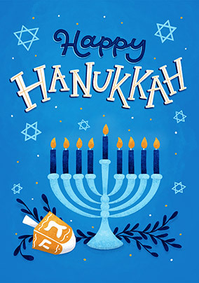 Happy Hanukkah Candles Card