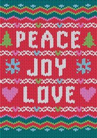 Peace Joy Love Christmas Card