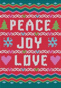 Tap to view Peace Joy Love Christmas Card