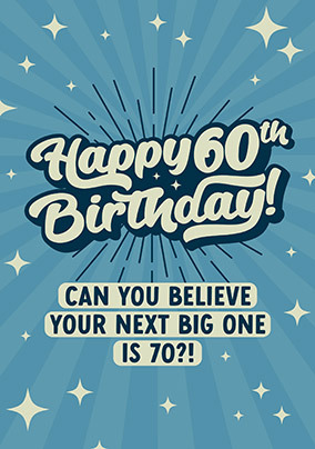 Stars 60TH Birthday Card