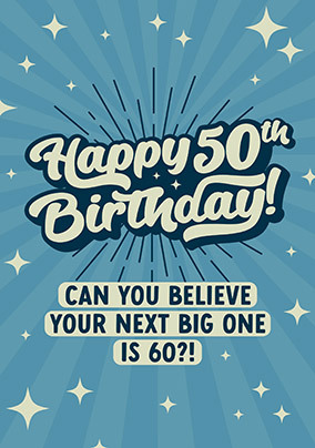 Stars 50TH Birthday Card