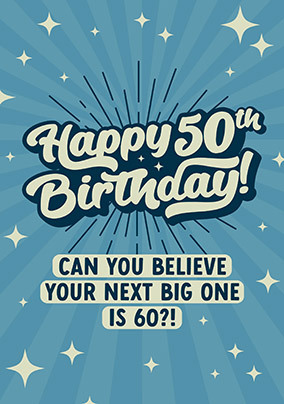 Stars 50TH Birthday Card | Funky Pigeon