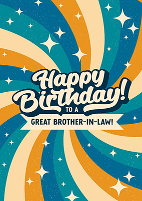 Great Brother In Law Birthday Card