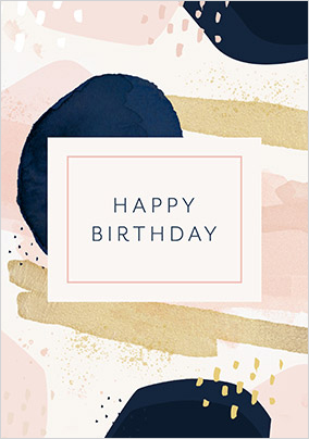 Modern Abstract Birthday Card