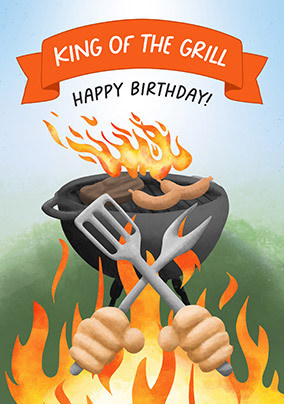 Grill King Birthday Card