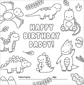 Daddy Dinosaur Birthday Card