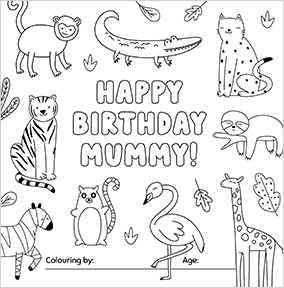 Animals Mummy Birthday Card