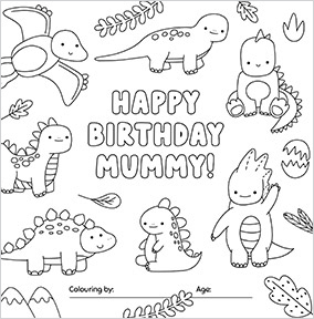 Mummy Dinos Birthday Card