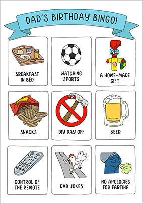 Dad's Bingo Birthday Card