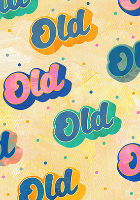 Old Pattern Birthday Card