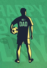 No.1 Dad Football Birthday Card
