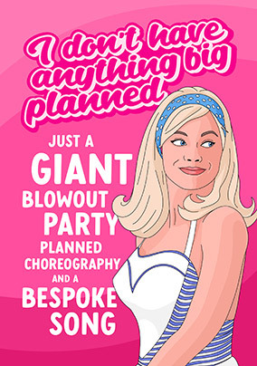 Giant Blowout Party Birthday Card