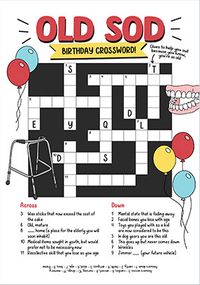 Tap to view Old Sod Word Search Birthday Card