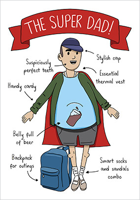 The Super Dad Father's Day Card