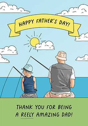 Reely Amazing Dad Father's Day Card