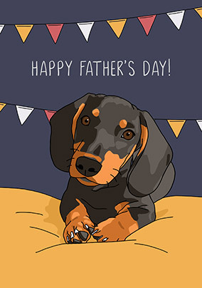 Dachshund Father's Day Card