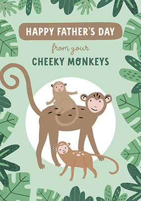 Cheeky Monkeys Father's Day Card