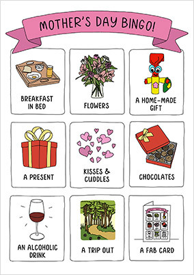 Mother's Day Bingo Mother's Day Card