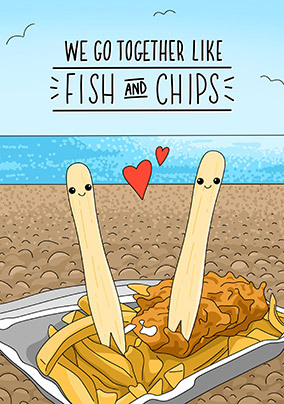Like Fish and Chips Valentine's Day Card