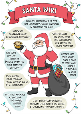 Santa Wiki Christmas Card