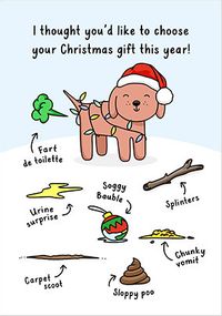 Choose your Christmas Gift Dog Card