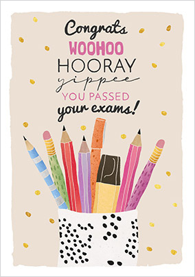 Pen Pot Congratulations Card