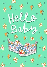Tap to view Hello Baby Shoes New Baby Card