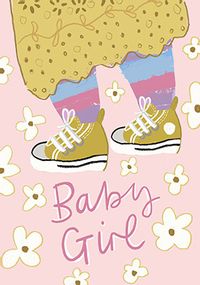 Tap to view Baby Girl Shoes New Baby Card