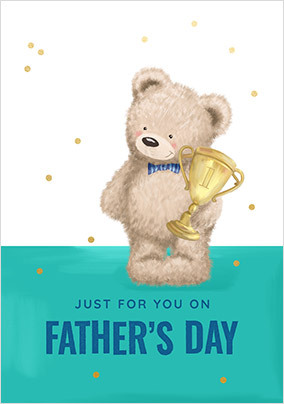 Trophy Just For You Personalised Father's Day Card