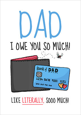 Bank Of Dad Father's Day Card