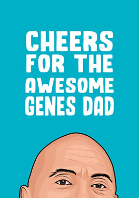 Cheers for the Awesome Genes Father's Day Card
