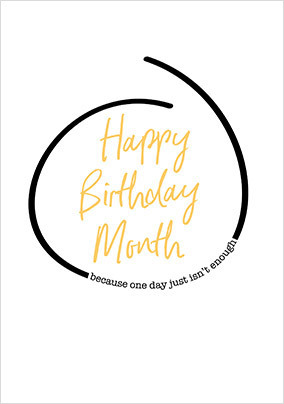 Happy Birthday Month Card