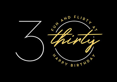 Fun and Flirty Thirty Birthday Card