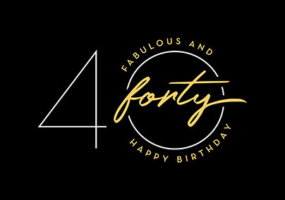 Fabulous and Forty Birthday Card