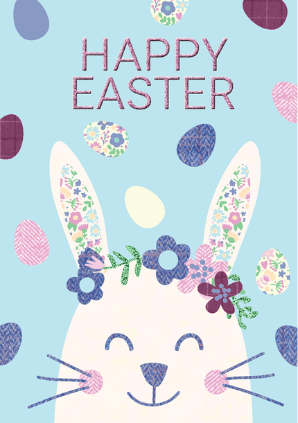 Floral Bunny Easter Card