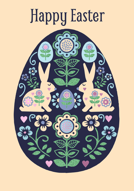 Symmetrical Egg Easter Card