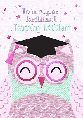 Super Brilliant Teaching Assistant Card