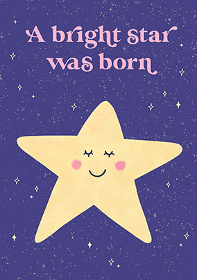 A Little Star New Baby Card