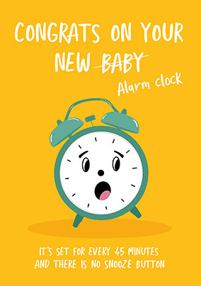 Parent Alarm Clock New Baby Card