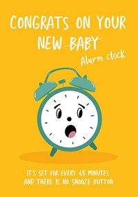 Parent Alarm Clock New Baby Card